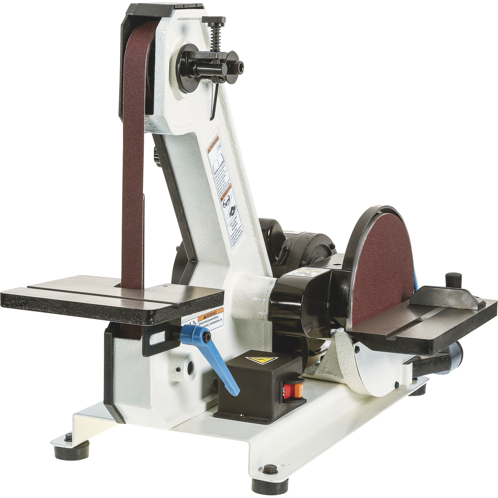 Shop Fox Combo Belt/Disc Sander - 1in. x 42in. Belt, 8in. Disc, Tilting Cast-Iron Tables, Model# W1850